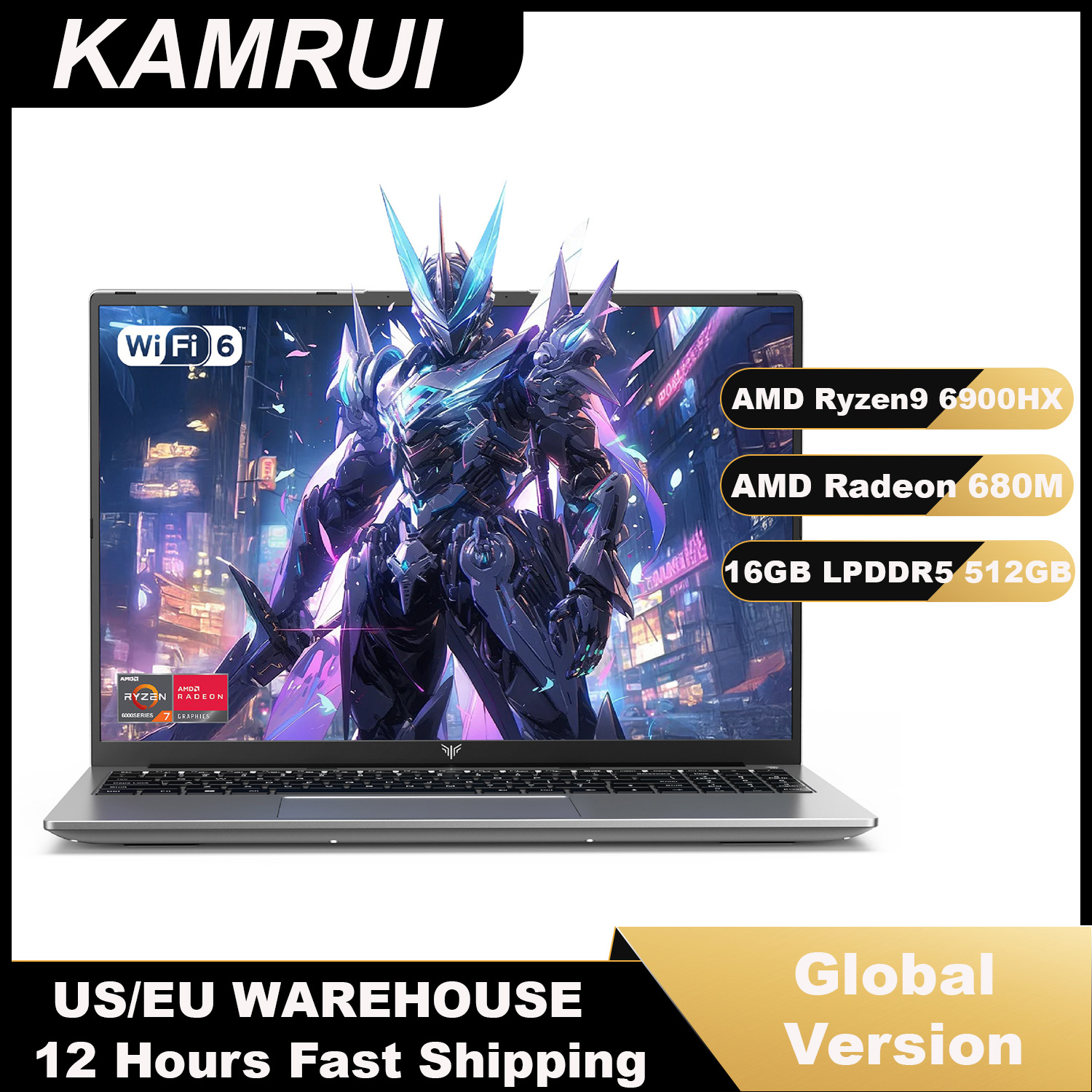 Ddr4 2400Mhz - Ordinateur portable KAMRUI 16 pouces, AMD