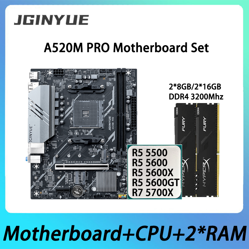 Ddr4 3200Mhz - Kit de carte mère JGINYUE A520M