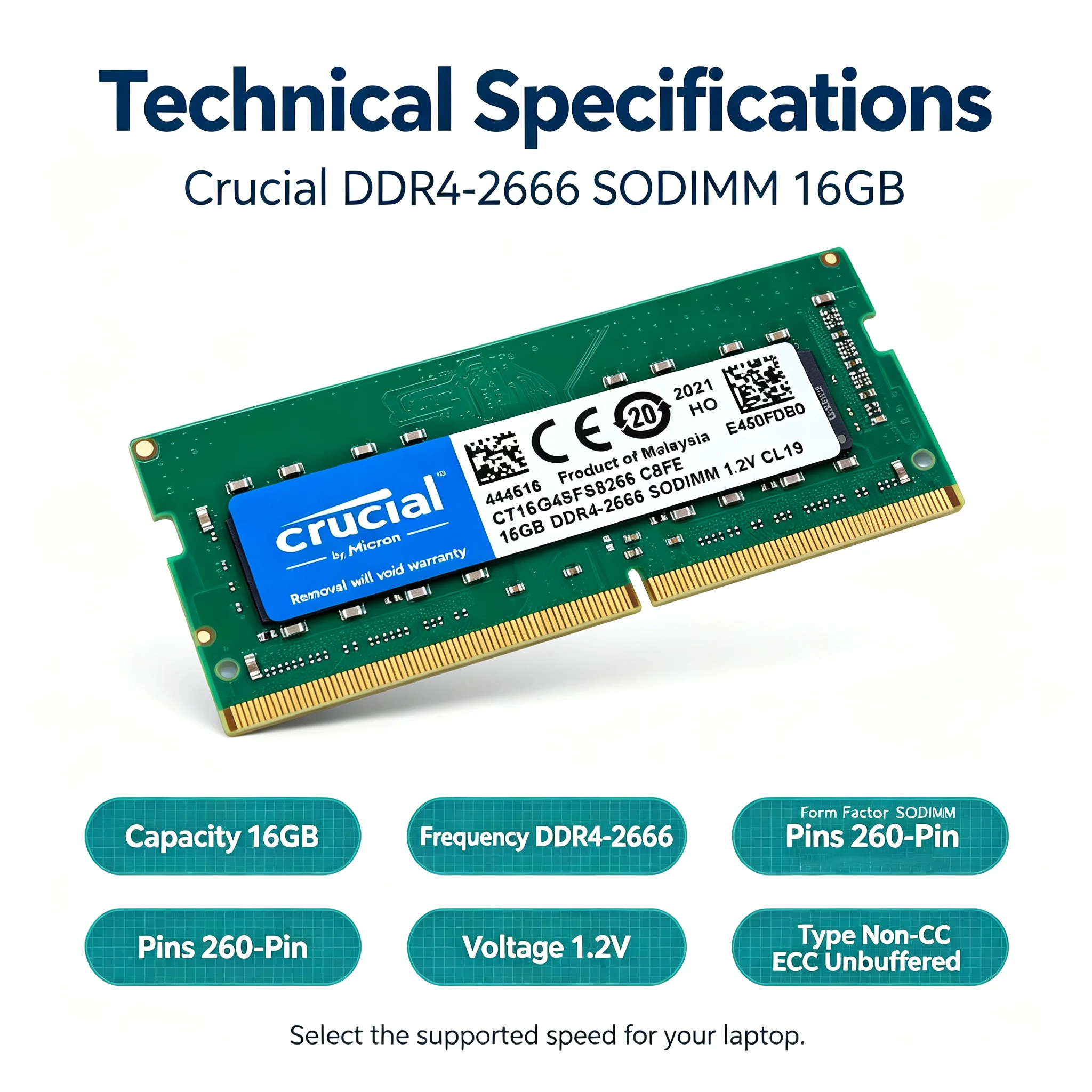 Mémoire vive Crucial DDR4 pour - Ddr4 2400Mhz avis et prix