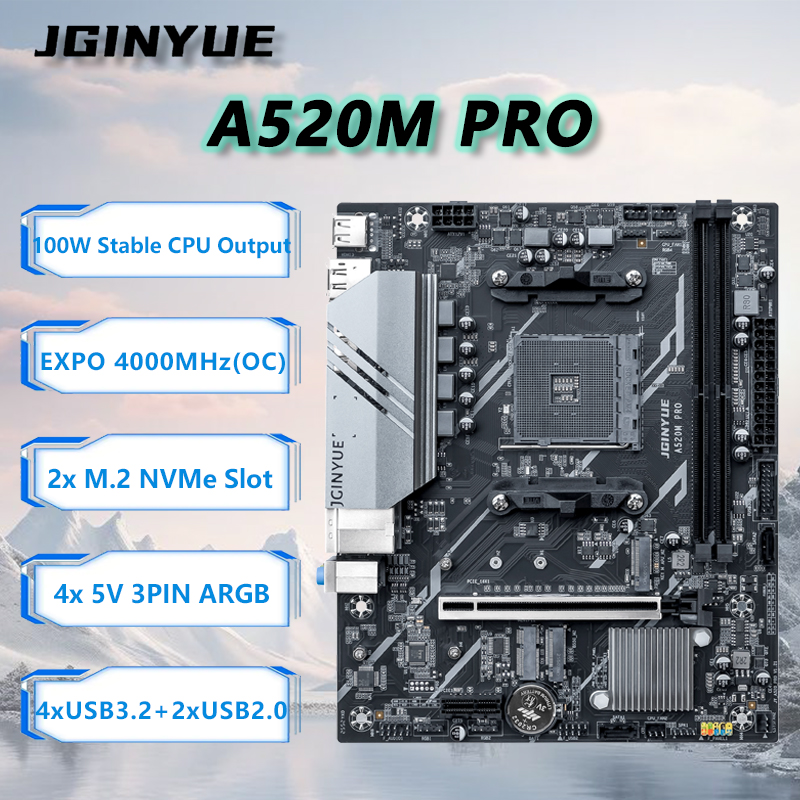 Kit de carte mère JGINYUE A520 - Ddr4 3200Mhz avis et prix