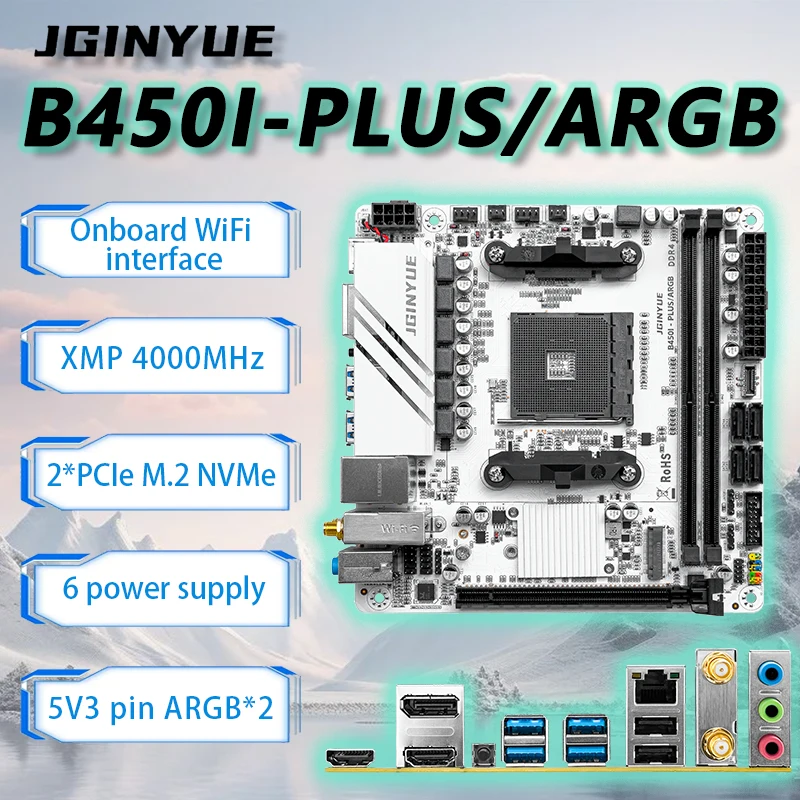 Carte mère JGINYUE B450 ITX av - Ddr4 3200Mhz avis et prix